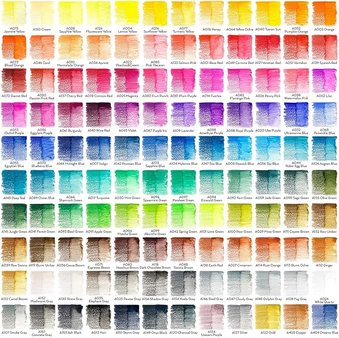 ARTEZA Watercolor Pencils, Set of 120, Water-Soluble Colored Pencils with 4 mm Break-Resistant Core, Pre-Sharpened Tips and Metal Tin for Drawing, Shading, Blending, and Wet or Dry Techniques