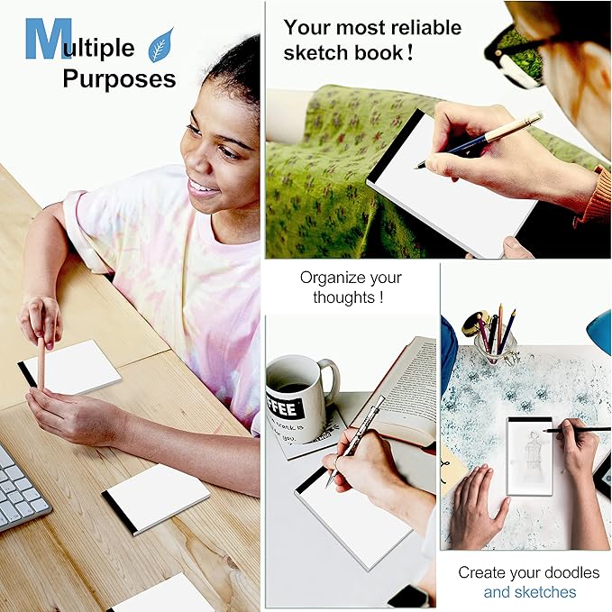 10 Pack Blank Notepad Ruled for Work 50 Sheets Study Servers Daily Planning Small Notepad 3x5 Inch Note Pads Refills Notes Memo Pads White Paper Pads Writing Pads Scratch Note Pad for Office Supplies