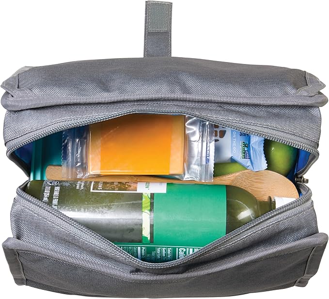 PackIt(R) Freezable Lunch Bag, Gray Fog, Built with EcoFreeze(R) Technology, Foldable, Reusable, Zip and Velcro Closure with Buckle Handle, Designed for Work Lunches and Fresh Lunch On the Go