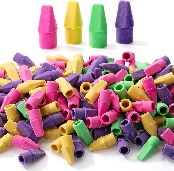 Mr. Pen- Pencil Erasers Toppers, 500 Pack, Vibrant Colors, Erasers for Pencil, Pencil Top Erasers