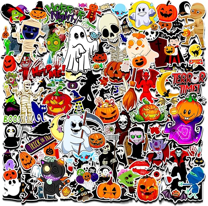 Halloween Stickers,Halloween Party Favors,36 Sheets Holiday Sticker, Hallowee-n Party Decoration Classroom Crafts Gifts Stickers for Teens Adults