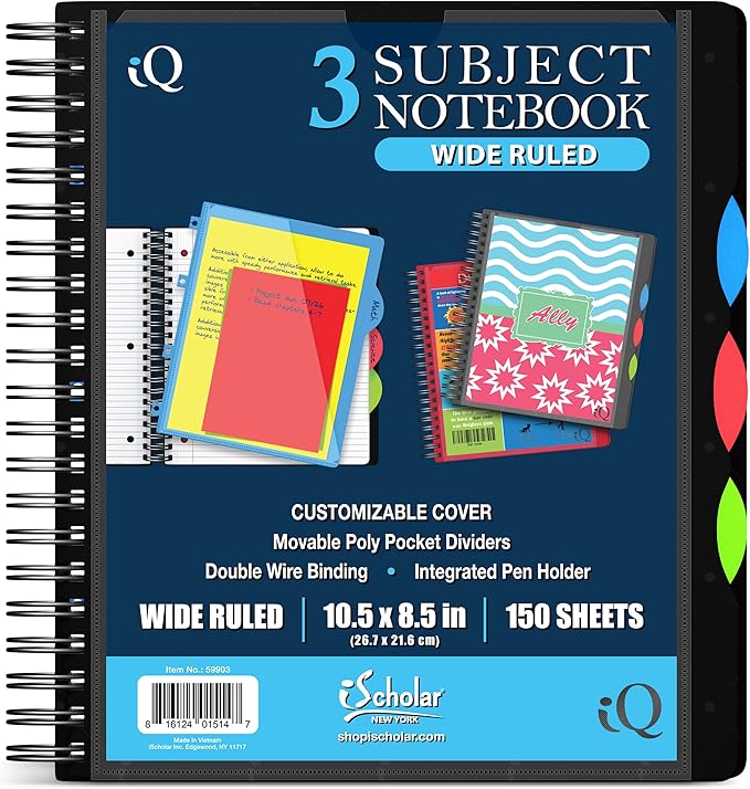 IQ Wirebound Subject Notebook (59903)