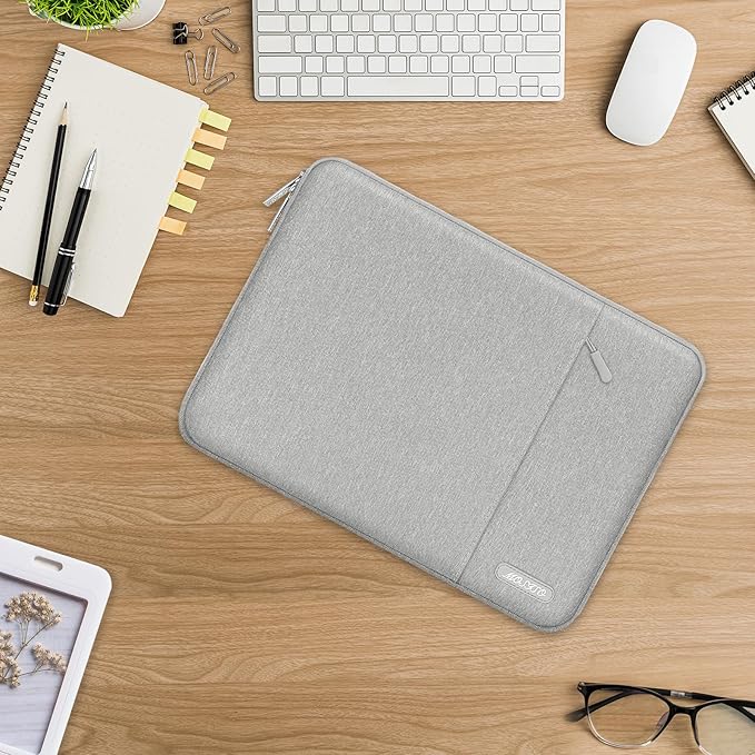 MOSISO Laptop Case 13 inch, Laptop Sleeve Compatible with MacBook Neo/Air/Pro 13 inch with A18/M5/M4/M3/M2/M1 Chip 2026-2016, Polyester Vertical Computer Sleeve Bag with Pocket, Gray