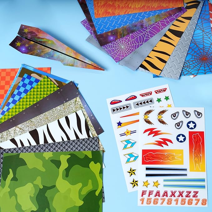 Creativity for Kids Paper Airplane Squadron - Create 20 Paper Airplanes, Mini Craft Kit for Boys, Great Spring Crafts and Gift for Boys, Kids Activities (Ages 6+)