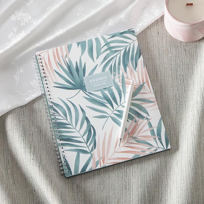 Blue Sky Weekly and Monthly Academic Year Planner Calendar, July - June, Flexible Cover, Wirebound, Laminated Tabs, Seychelle (Seychelle- 2025/2026, 8" x 10.875")