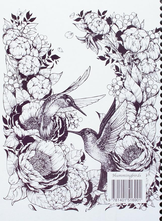 Decomposition Hummingbirds College Ruled Spiral Notebook - 9.75 x 7.5 Journal with 160 Lined Pages - 100% Recycled Paper - Notebooks for School Supplies, Home & Office - Made in USA