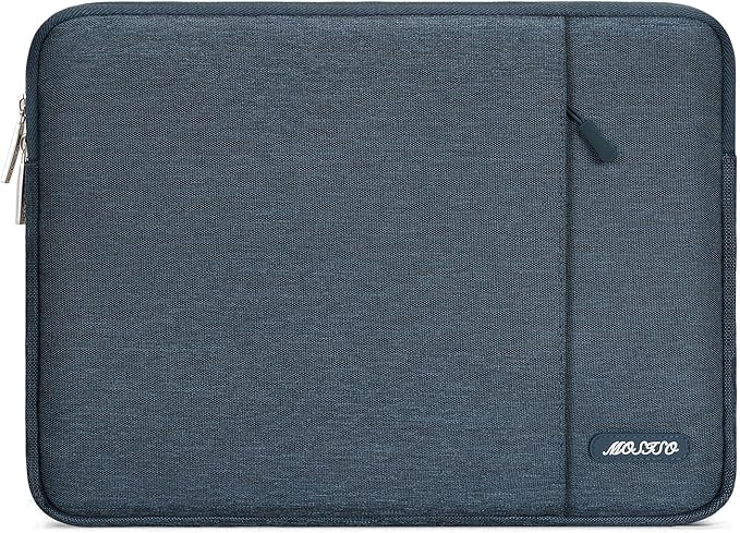 MOSISO Laptop Case 15 inch, 15 inch Laptop Sleeve Compatible with MacBook Air M5 A3448 M4 A3241 M3 A3114 M2 A2941 2026-2023, Dell XPS, Polyester Vertical Computer Sleeve Bag with Pocket, Haze Blue