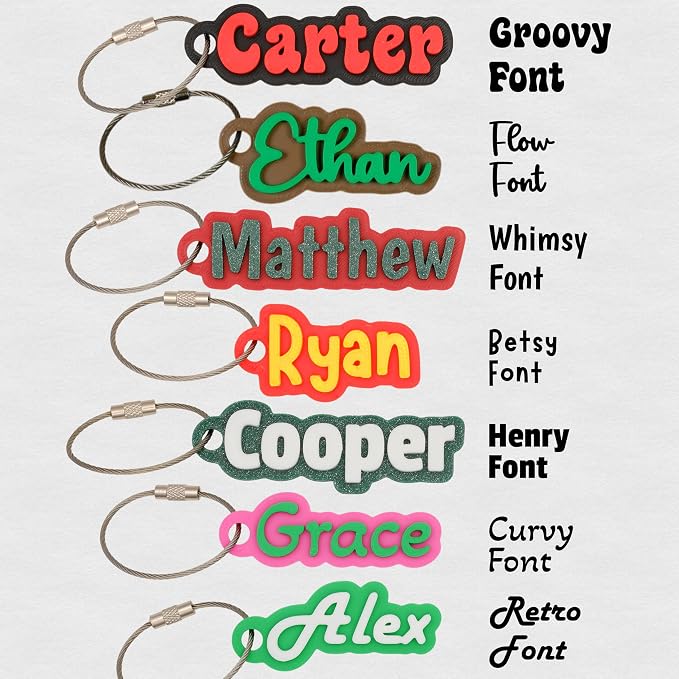 SuperFineDeesigns Bag & Water Bottle Name Tag