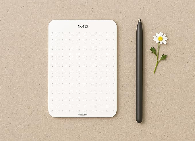 CLEVER SIGNS Memo Pads A6 Size (5.8" x 4.1") – 4-Pack, 50 Sheets Each, Premium Quality Paper with Cardboard Back Support – Perfect for Planning, Note-taking, Journaling, and Organizing
