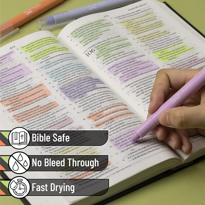 Mr. Pen- No Bleed Gel Highlighters, Pastel Colors, 12 Pack | Bible Highlighters and Pens No Bleed, Bible Markers for Study, Journaling, School Supplies and Accessories