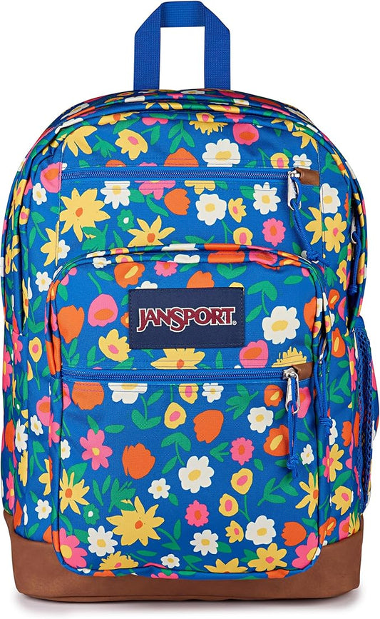 JanSport Cool Backpack with 15-inch Laptop Sleeve, Large Computer Bag Rucksack with 2 Compartments, Ergonomic Straps, Flower Market