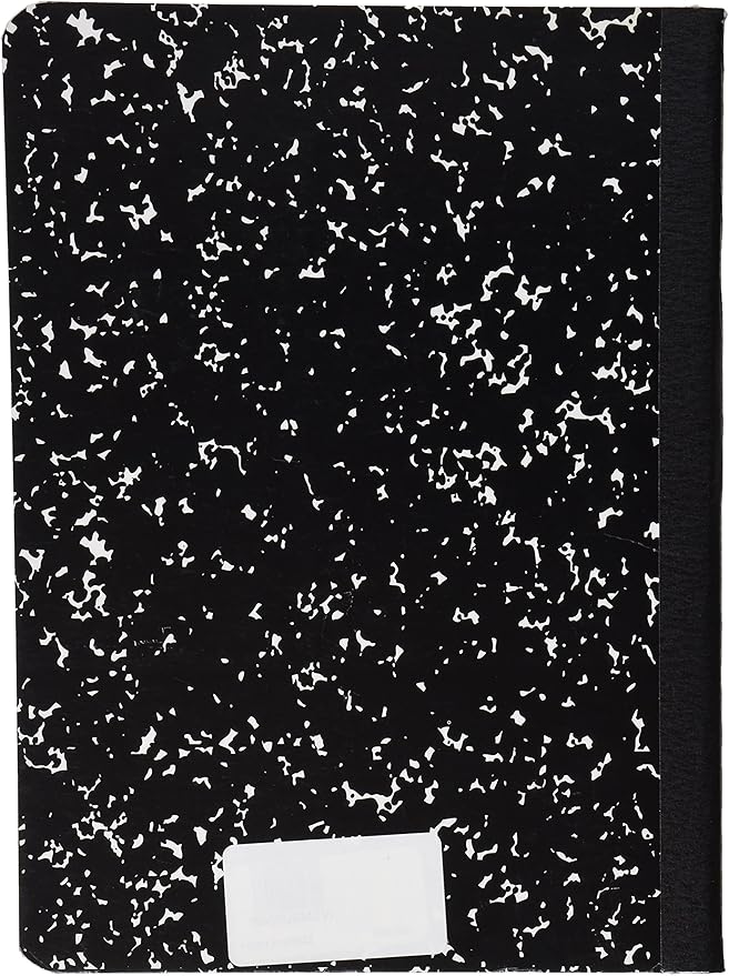 School Smart Hard Cover Composition Book, Unruled, 9-3/4 x 7-1/2 Inches, 100 Sheets (Pack of 3)