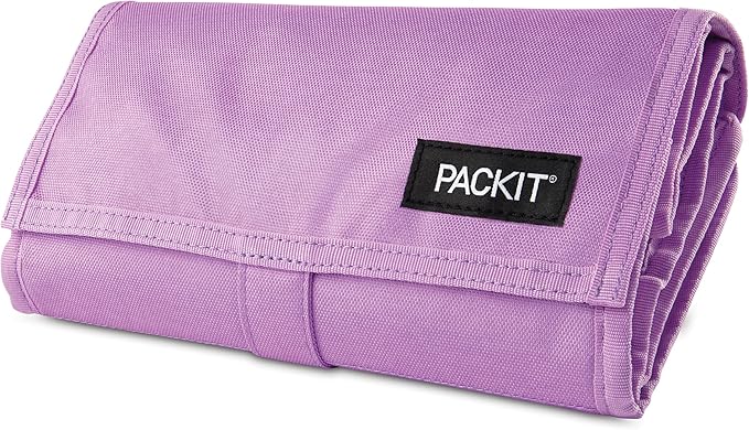 PackIt Freezable Lunch Bag, Lavender, Built with EcoFreeze Technology, Foldable, Reusable, Zip and Fold Closure with Buckle Handle, Designed for Work Lunches and Fresh Lunch On the Go