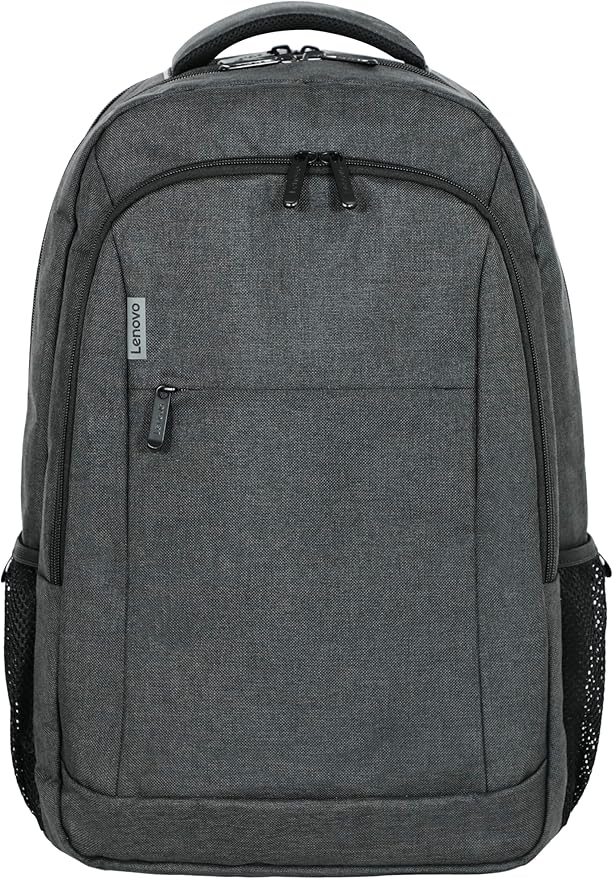 Lenovo B325 Laptop Backpack, Grey, 17-Inch, Water-Resistant Travel Backpack with External USB Port, Anti-Theft Design, Luggage Strap, for Men & Women, Perfect for Work, and Travel