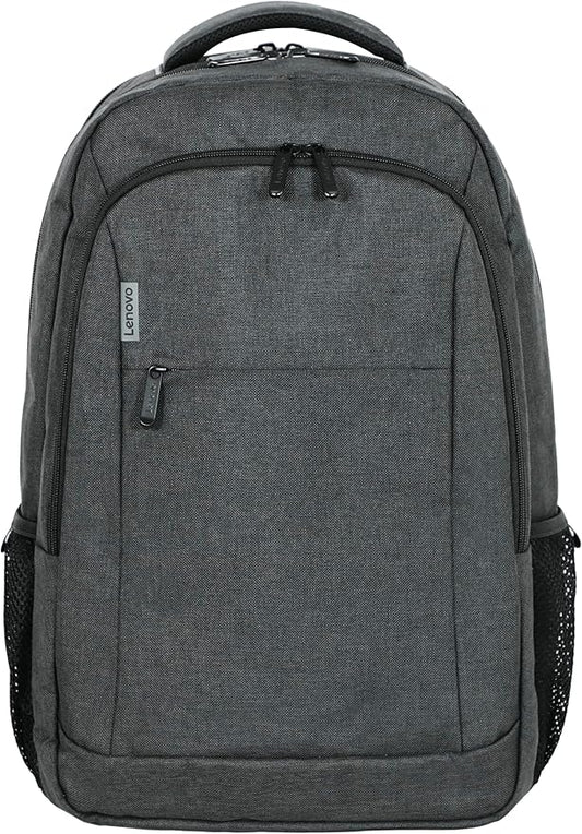 Lenovo B325 Laptop Backpack, Grey, 17-Inch, Water-Resistant Travel Backpack with External USB Port, Anti-Theft Design, Luggage Strap, for Men & Women, Perfect for Work, and Travel