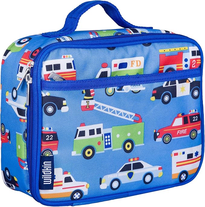 Wildkin Kids Insulated Lunch Box, Keeps Food Hot or Cold, BPA-Free with Mesh Pockets & Easy-Clean Lining – Ideal for School, Travel & Daycare – Heroes