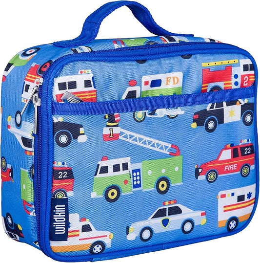 Wildkin Kids Insulated Lunch Box, Keeps Food Hot or Cold, BPA-Free with Mesh Pockets & Easy-Clean Lining – Ideal for School, Travel & Daycare – Heroes