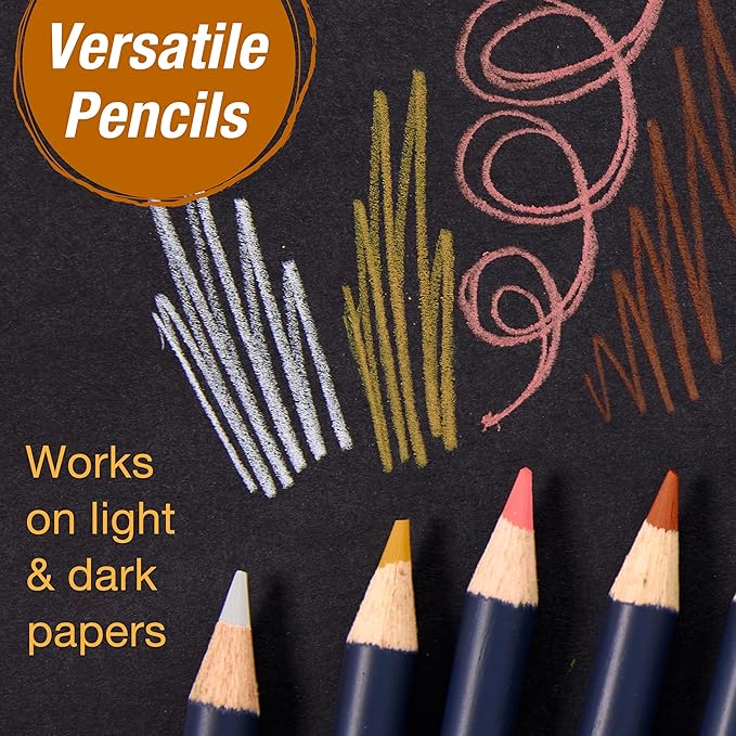 Faber-Castell Goldfaber Colored Pencils: Landscape Colored Pencils with Smooth Laydown, Rich Pigments, Break-Resistant Cores, Perfect for Nature Drawing, Outdoor Sketching & Adult Coloring (12 Count)