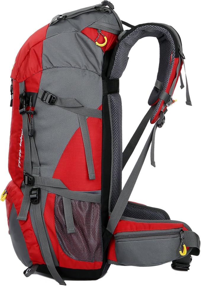 WoneNice 50L(45+5) Waterproof Hiking Backpack Outdoor Daypack w/Rain Cover