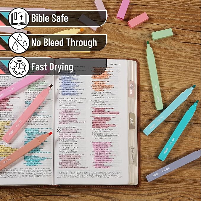 Mr. Pen- Aesthetic Highlighters No Bleed, 10 Pack, Pastel Colors, Chisel Tip, Cute Highlighters Assorted Colors for Journaling, Highlighting, Underlining, Fast Dry, Back to School Supplies