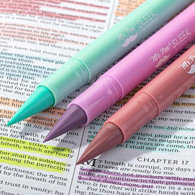 Mr. Pen- No Bleed Gel Highlighters, Assorted Colors, 8 Pack, Bible Highlighters and Pens No Bleed, Bible Markers for Study, Journaling, School Supplies and Accessories
