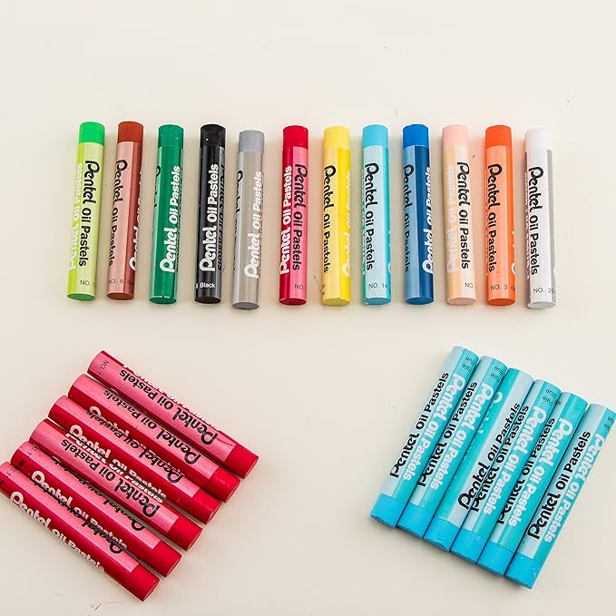 Pentel Arts Oil Pastels, 16 Color Set (PHN-16)(Pack of 96, 1536 Count Total)