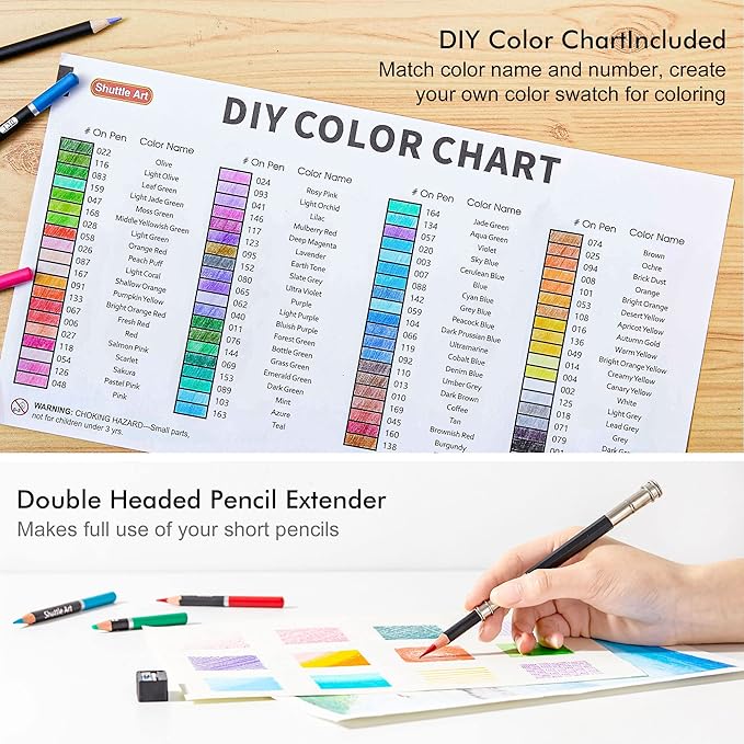 Shuttle Art 80 Colored Pencils for Adults, Soft Core Color Pencil, Drawing Supplies for Adults Kids Artists Beginners Drawing Coloring Sketching