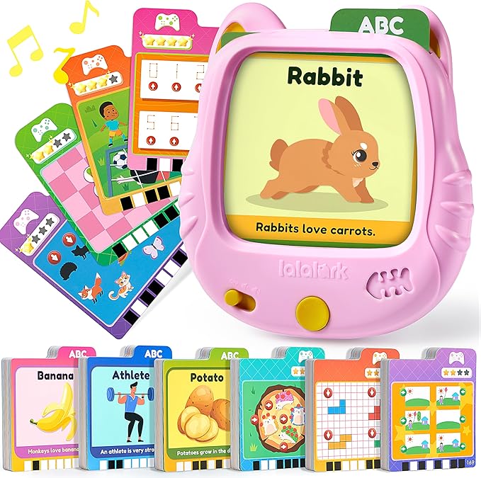 lalalark Talking Flash Cards for Kids 3 4 5 Year Old, Toddler Learning Toys with 136 Sight Words & 64 Games, Montessori Educational Toy for Kids, Preschool Learning Activities, Boys Girls Gifts