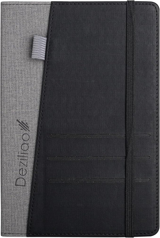 Lined Journal Notebooks with Pen Loop, Hardcover Notebook Journal for Work, 100Gsm Premium Thick Paper with Inner Pocket, Medium 5.7''''x8.4'''', ?Black, Ruled, 1 Pack