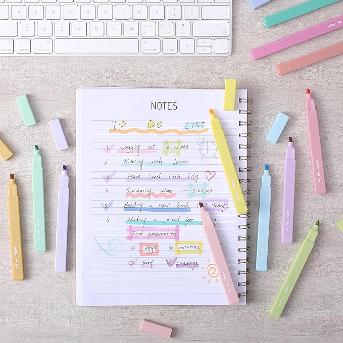 Mr. Pen- Aesthetic Highlighters No Bleed, 16 Pack, Assorted Colors, Chisel Tip, Cute Highlighters Assorted Colors for Journaling, Highlighting, Underlining, Fast Dry, Back to School Supplies