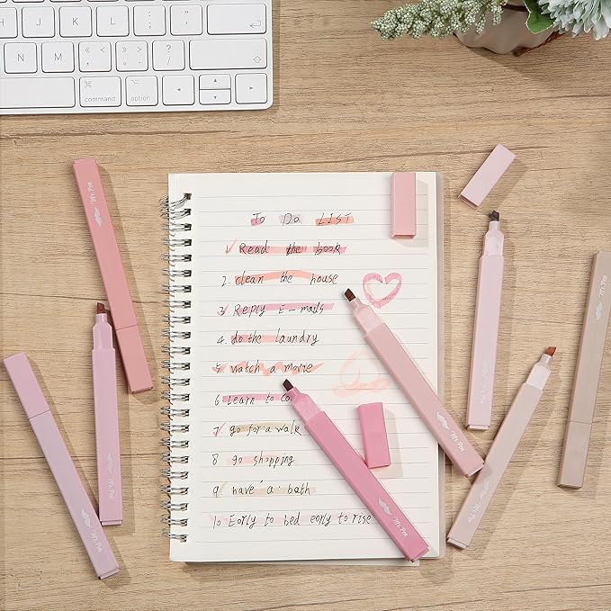 Mr. Pen- Aesthetic Highlighters No Bleed, 8 Pack, Pastel Colors, Chisel Tip, Cute Highlighters Assorted Colors for Journaling, Highlighting, Underlining, Fast Dry, Back to School Supplies