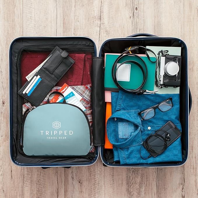 Travel Backpack- Foldable Collapsible Lightweight Backpack for Travel (Teal) 35 liters