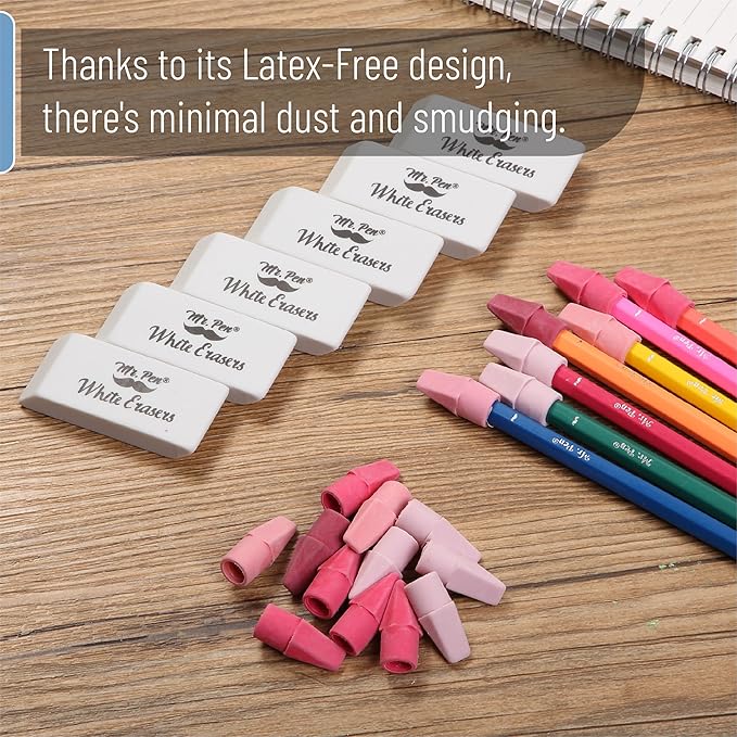 Mr. Pen- School Eraser Combination Set, 66 Pack, Pink Shades, Latex Free Erasers for School, Office, Art Sketching, Homework, Exams, Clean Smudge-Free Correction