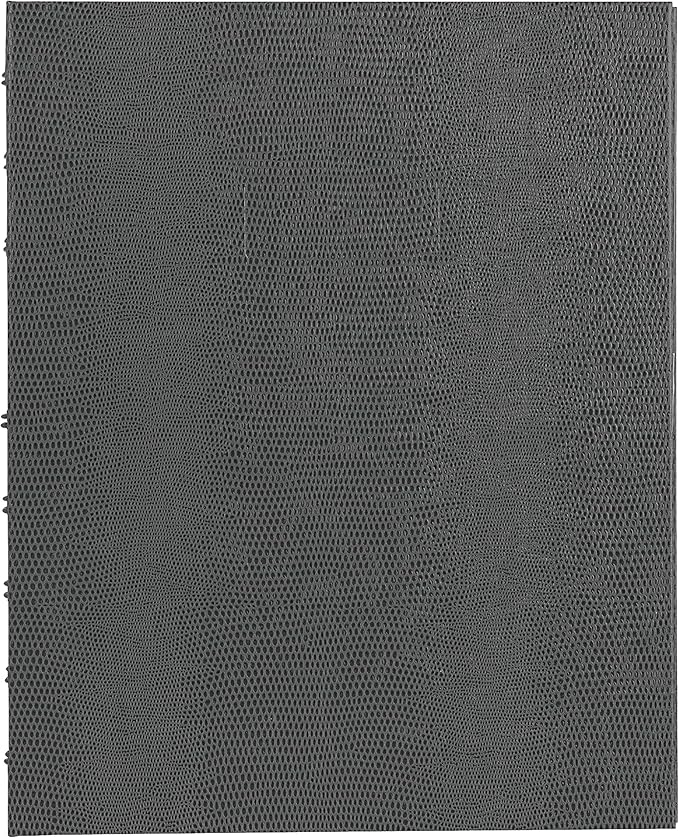 Blueline MiracleBind™ Notebook, Refillable, Lizard-Like Hard Cover, 9.25" x 7.25", 150 Ruled Pages, Cool Grey (AF9150.97)