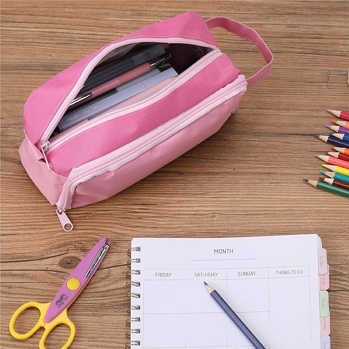 Mr. Pen Large Capacity Pencil Pouches and Bags - Mint Green School