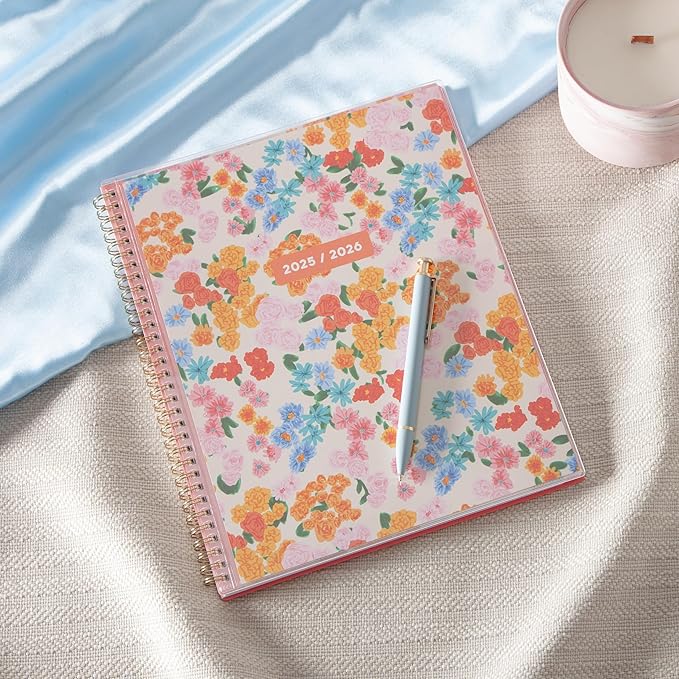 Blue Sky Gen Z 2025-2026 Weekly and Monthly Academic Year Planner Calendar, July 2025 - June 2026, 8.5" x 11", Flexible Interchangeable Cover, Wirebound, Laminated Tabs, Storage Pocket, Gladys