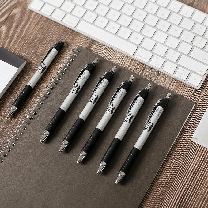 Mr. Pen- Retractable Bible Journaling Pens, 6 Pack, Black Ink, 0.7 mm Fine Tip, Smooth Writing Pen, No Smear, Comfortable Grip, Ideal for Bible Journaling, Note-Taking, Writing & Daily Use