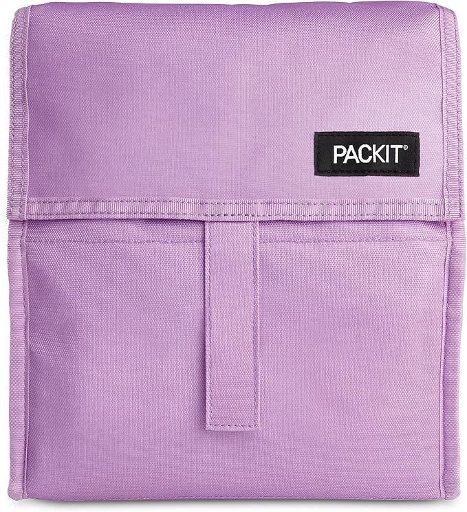 PackIt Freezable Lunch Bag, Lavender, Built with EcoFreeze Technology, Foldable, Reusable, Zip and Fold Closure with Buckle Handle, Designed for Work Lunches and Fresh Lunch On the Go