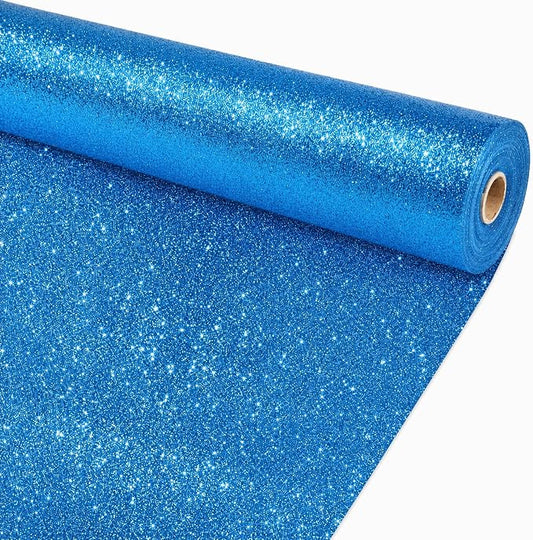 Glitter Dark Blue Bulletin Board Roll Non-Woven Fabric Poster 15.7" x12ft