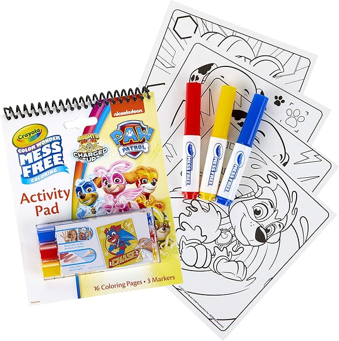 Crayola Color Wonder Paw Patrol Coloring Pages, Mess Free Coloring, Gift for Kids, Age 3, 4, 5, 6, Multi (75-7134)