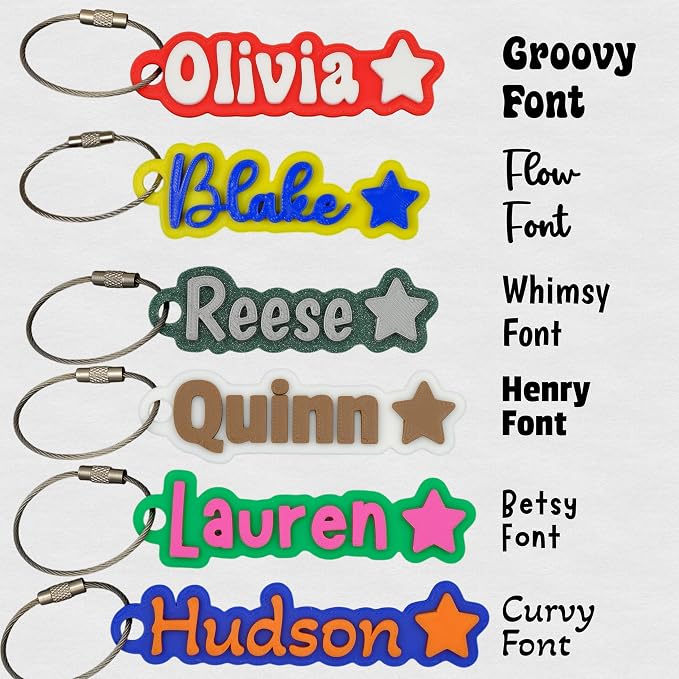SuperFineDeesigns Bag & Water Bottle Name Tag