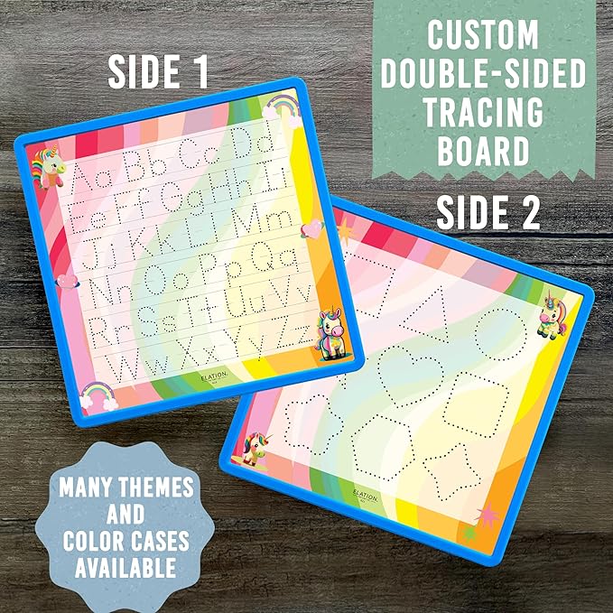Kid's Name Tracing Board | Dry Erase Letter Tracing | Reusable Writing Practice Board | Personalized | Baby Unicorn Theme
