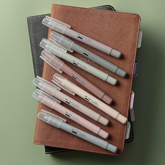 Mr. Pen- No Bleed Gel Highlighters, Dusty Colors, 8 Pack, Bible Highlighters and Pens No Bleed, Bible Markers for Study, Journaling, School Supplies and Accessories