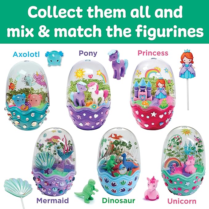 Creativity for Kids Mini Garden: Axolotl Terrarium - STEM Science Kit for Kids, Axolotl Arts and Crafts for Kids, Kids Gifts | Spring Gifts & DIY Girls Toys (Ages 6+)