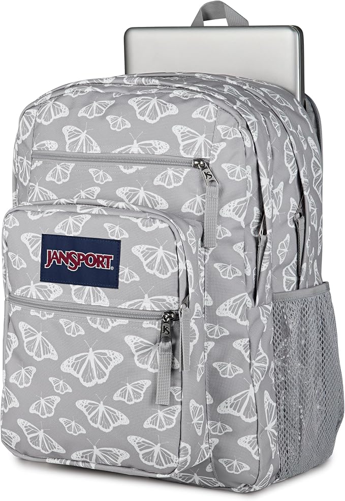 JanSport Laptop Backpack - Computer Bag with 2 Compartments, Ergonomic Shoulder Straps, 15” Laptop Sleeve, Haul Handle - Flutter By Grey