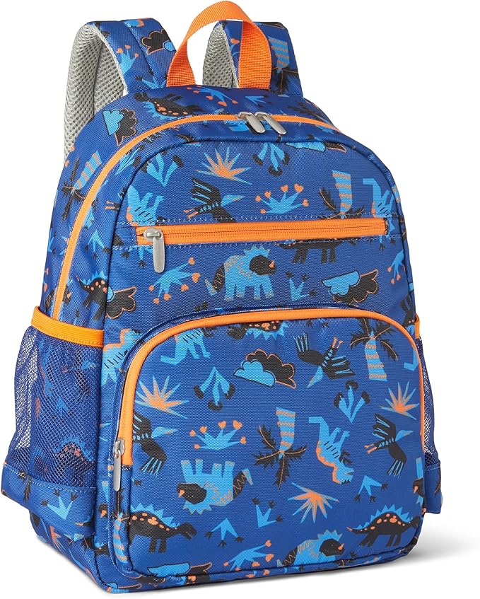 Amazon Essentials Kids School Backpack with Multiple Storage Pockets - Durable Tear-Resistant Day-pack for Books and Supplies-Children's School Bag - Blue Navy
