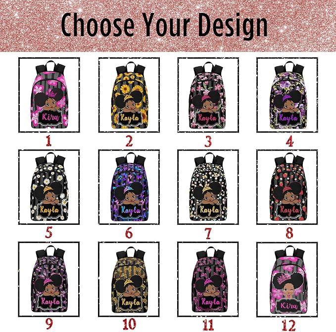 Personalized Butterfly Backpack Girls, Boys Kids Custom Floral School Backpack with Name Text Customized Kindergarten Elementary Daypack Schoolbag for Student Bookbag
