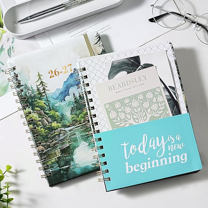 Planner 2026-2027 - 2026-2027 Planner Weekly and Monthly, July 2026 - June 2027, Hardcover Academic Planner with Tabs, Elastic Closure, Inner Pocket, Perfect for School Office Supplies, 6.3" x8.4"
