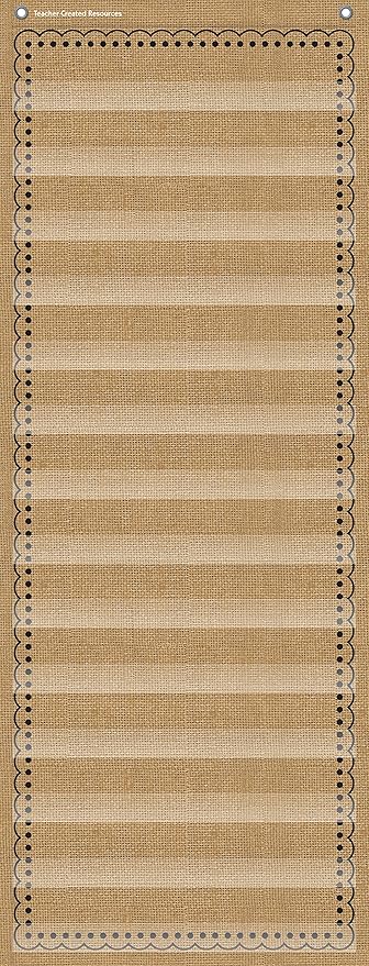 Teacher Created Reources Burlap 14 Pocket Chart (13'' x 34'') (TCR20838)
