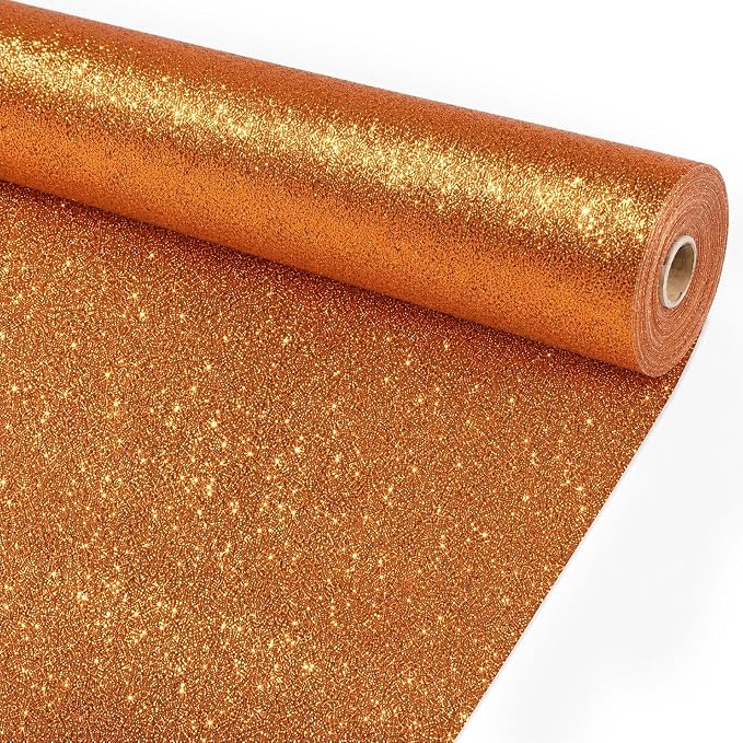 Glitter Orange Bulletin Board Roll Non-Woven Fabric Poster 15.7" x12ft